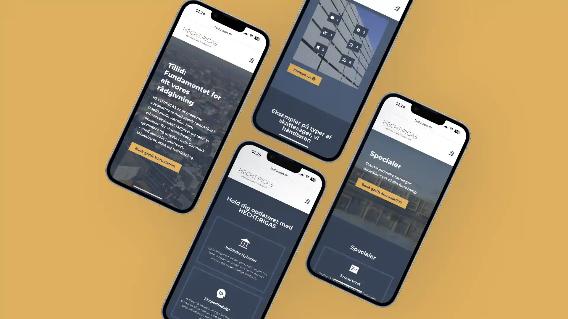 Udvalgte sider på mobil