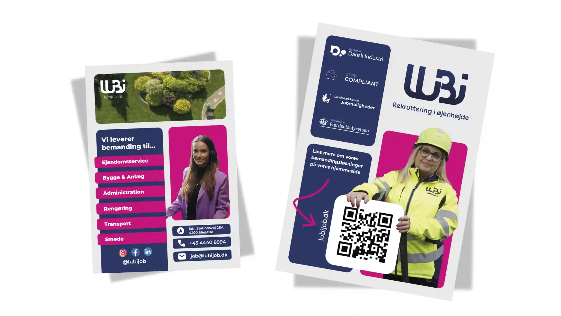 Forside og bagside af flyeren til Administratormessen